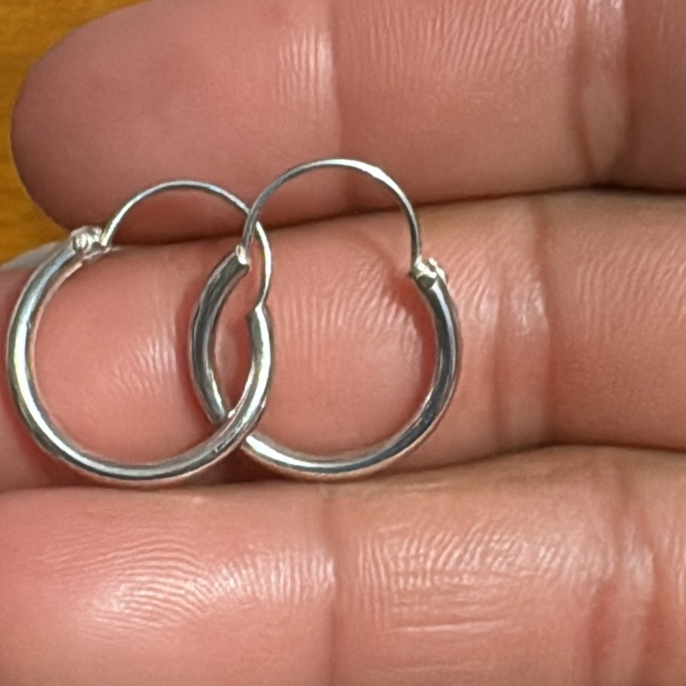 Elegant Silver Hoop Earrings